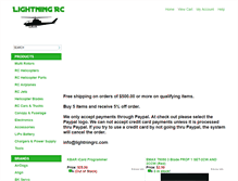 Tablet Screenshot of lightningrc.com